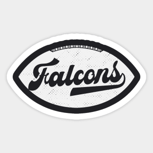 Retro Falcons Football Sticker